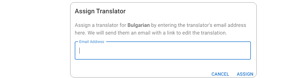 Assign Translator Dialog Box